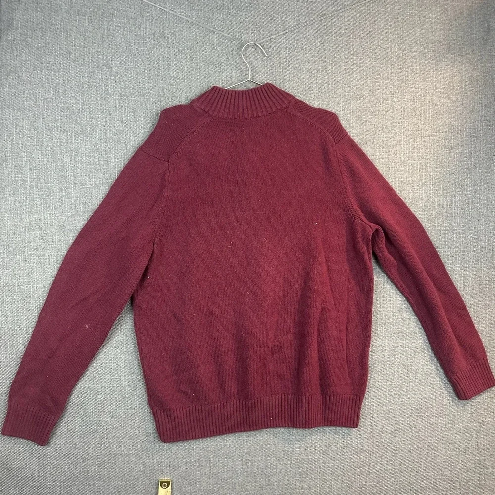Sonoma Goods For Life XXL Burgundy‎ Knit Half Zip Pullover Sweater